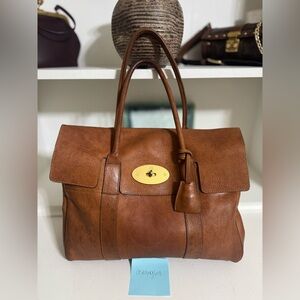 Mulberry Vintage Bayswater Oak Leather – Made in England – Lock Included